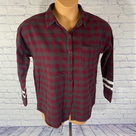 Forever 21 Tops - Forever 21 Button Down Plaid Pocket Shirt Top #87